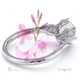 diamond watsonia round pear trilogy engagement ring white gold with 9k white gold metal and round shape diamond