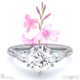 diamond watsonia round pear trilogy engagement ring white gold with 9k white gold metal and round shape diamond