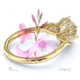 diamond watsonia round pear trilogy engagement ring yellow gold with 9k yellow gold metal and round shape diamond