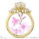 diamond watsonia round pear trilogy engagement ring yellow gold with 9k yellow gold metal and round shape diamond