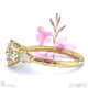 diamond watsonia round pear trilogy engagement ring yellow gold with 9k yellow gold metal and round shape diamond