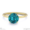 alexandrite round solitaire claw engagement ring yellow gold with 18k yellow gold metal and round shape diamond
