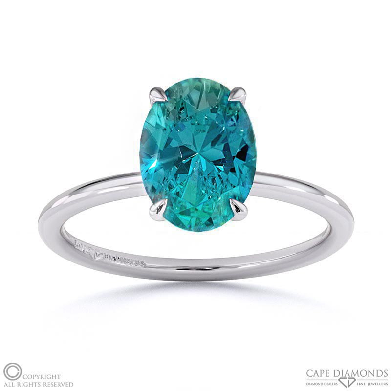 Alexandrite Oval Solitaire Claw Engagement Ring White Gold