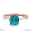 alexandrite cushion solitaire claw engagement ring rose gold with 9k rose gold metal and cushion shape diamond