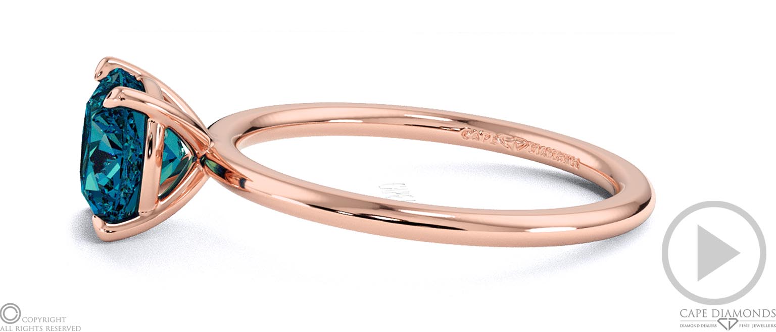 Alexandrite Cushion Solitaire Claw Engagement Ring Rose Gold top video