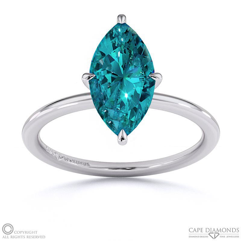 Alexandrite Marquise Solitaire Claw Engagement Ring White Gold