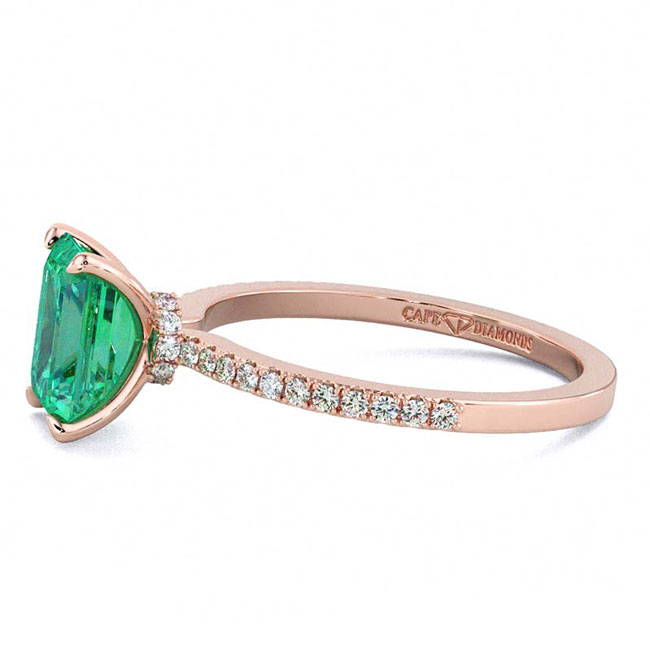 Trending Rose Gold Green Garnet Engagement Rings