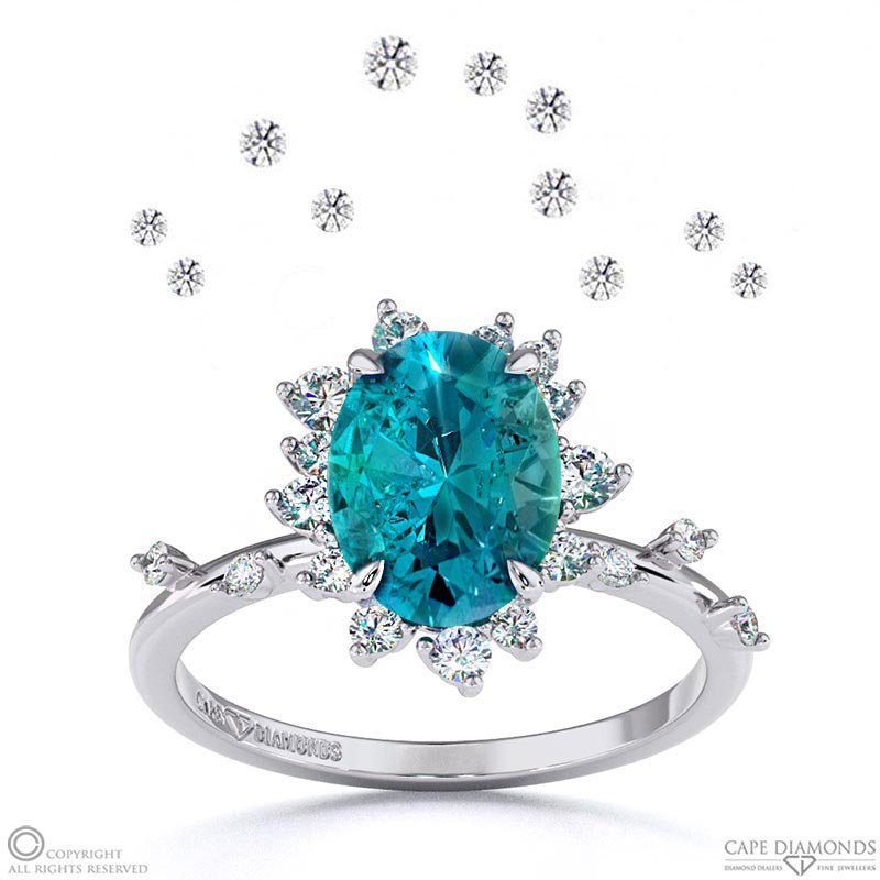 Karoo Stars Alexandrite Engagement Ring White Gold