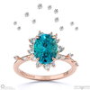 karoo stars alexandrite engagement ring rose gold with 9k rose gold metal and oval shape diamond