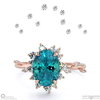 karoo stars alexandrite engagement ring rose gold with 9k rose gold metal and oval shape diamond