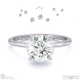 starlit hidden halo round diamond engagement ring white gold with 18k white gold metal and round shape diamond