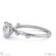 starlit hidden halo round diamond side stone engagement ring white gold with 9k white gold metal and round shape diamond