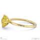 yellow natural diamond east west cushion solitaire engagement ring yellow gold with 9k yellow gold metal and cushion shape diamond