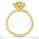 yellow natural diamond east west cushion solitaire engagement ring yellow gold with 9k yellow gold metal and cushion shape diamond