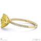 yellow lab grown diamond east west princess cut sidestones engagement ring yellow gold with 9k yellow gold metal and princess shape diamond