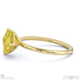 yellow lab grown diamond east west asscher solitaire engagement ring yellow gold with 9k yellow gold metal and asscher shape diamond