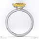 yellow lab grown diamond east west pear cut side stones engagement ring white gold with 9k white gold metal and pear shape diamond