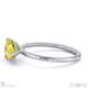yellow lab grown diamond east west pear cut solitaire engagement ring white gold with 9k white gold metal and pear shape diamond