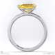 yellow lab grown diamond east west pear cut solitaire engagement ring white gold with 9k white gold metal and pear shape diamond