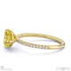 yellow natural diamond heart cut east to west pave engagement ring yellow gold with 18k yellow gold metal and heart shape diamond