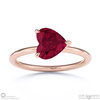 spinel east to west heart cut solitaire engagement ring rose gold with 9k rose gold metal and heart shape diamond