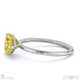 yellow lab grown diamond east west heart solitaire engagement ring white gold with 9k white gold metal and heart shape diamond