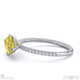 yellow natural diamond marquise east west side stone engagement ring white gold with 9k white gold metal and marquise shape diamond