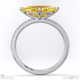 yellow natural diamond marquise east west side stone engagement ring white gold with 9k white gold metal and marquise shape diamond
