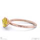 yellow lab grown diamond east west marquise cut solitaire engagement ring rose gold with 18k rose gold metal and marquise shape diamond
