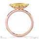 yellow lab grown diamond east west marquise cut solitaire engagement ring rose gold with 18k rose gold metal and marquise shape diamond