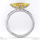 yellow lab grown diamond east west marquise cut solitaire engagement ring platinum with platinum metal and marquise shape diamond