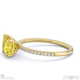 yellow lab grown diamond radiant cut east to west pave engagement ring yellow gold with 9k yellow gold metal and radiant shape diamond