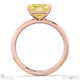 yellow natural diamond east west radiant cut solitaire engagement ring rose gold with 18k rose gold metal and radiant shape diamond