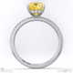yellow natural diamond cushion cut hidden halo side stones engagement ring white gold with 18k white gold metal and cushion shape diamond