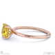 yellow lab grown diamond cushion cut hidden halo engagement ring rose gold with 18k rose gold metal and cushion shape diamond