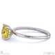 yellow natural diamond cushion hidden halo engagement ring white gold with 9k white gold metal and cushion shape diamond