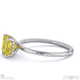 yellow lab grown diamond hidden halo asscher cut solitaire engagement ring white gold with 9k white gold metal and asscher shape diamond