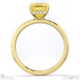 yellow natural diamond hidden halo asscher cut solitaire engagement ring yellow gold with 9k yellow gold metal and asscher shape diamond