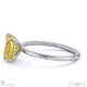 yellow natural diamond emerald cut hidden halo engagement ring white gold with 18k white gold metal and emerald shape diamond