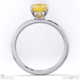 yellow natural diamond emerald cut hidden halo engagement ring white gold with 18k white gold metal and emerald shape diamond