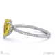 yellow natural diamond pear cut hidden halo side stones engagement ring white gold with 18k white gold metal and pear shape diamond