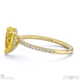 yellow natural diamond pear cut hidden halo sidestones engagement ring yellow gold with 18k yellow gold metal and pear shape diamond