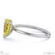 yellow lab grown diamond hidden halo pear cut solitaire engagement ring white gold with 9k white gold metal and pear shape diamond
