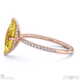 yellow natural diamond marquise cut hidden halo side stones engagement ring rose gold with 18k rose gold metal and marquise shape diamond