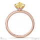 yellow natural diamond marquise cut hidden halo side stones engagement ring rose gold with 18k rose gold metal and marquise shape diamond
