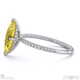 yellow lab grown diamond marquise cut hidden halo side stones engagement ring white gold with 18k white gold metal and marquise shape diamond