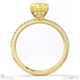 yellow lab grown diamond radiant cut hidden halo side stones engagement ring yellow gold with 18k yellow gold metal and radiant shape diamond