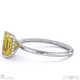 yellow natural diamond radiant cut hidden halo engagement ring white gold with 9k white gold metal and radiant shape diamond