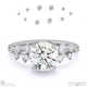 Lab Grown Diamond Emerald Stardust Engagement Ring White Gold