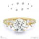 lab grown diamond round round stardust engagement ring yellow gold with 9k yellow gold metal and round shape diamond